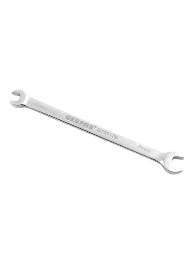 Buy Open End Spanner 6*7mm - 1PCS Double End Open End Spanner Brake Pipe Spanner Metric for Home and Auto Repairing | Ideal for Mechanic, Plumbers, Carpenter, DIYers and More Silver 12.6x1.5x0.6cm in UAE