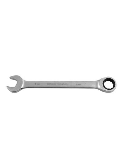 Buy 6mm Gear Wrench Geepas GT59136, Durable Cr-V Steel, Professional Design, Various Application, Ultra-Long Wrench, Off Corner Design Silver 12.8x1.5x0.63cm in UAE