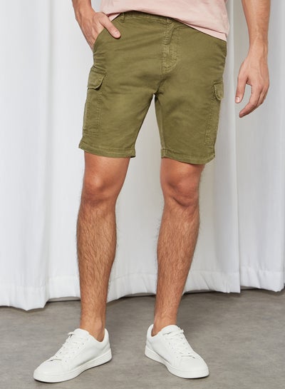 Mens Camo Multi Pockets Shorts Relaxed Fit Camouflage Outdoor Cargo  Shorts(,)