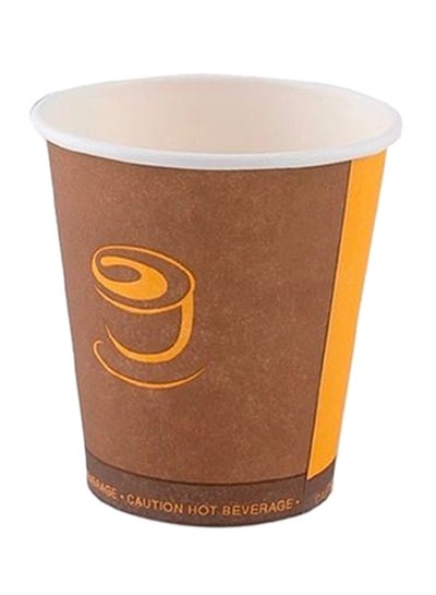 Buy 1000-Piece Disposable Paper Cup Without Handle 207ml Brown in UAE