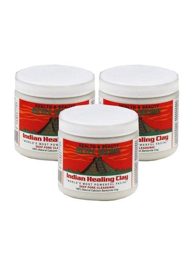 Buy 3-Piece Indian Healing Clay Deep Pore Cleansing Body Mud 1362grams in UAE