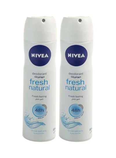 Buy Pack Of 2 Fresh Natural Deodorant White 2x150ml in UAE