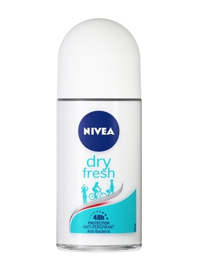 Buy Dry Fresh Roll On Deodorant White/Blue 50ml in Egypt