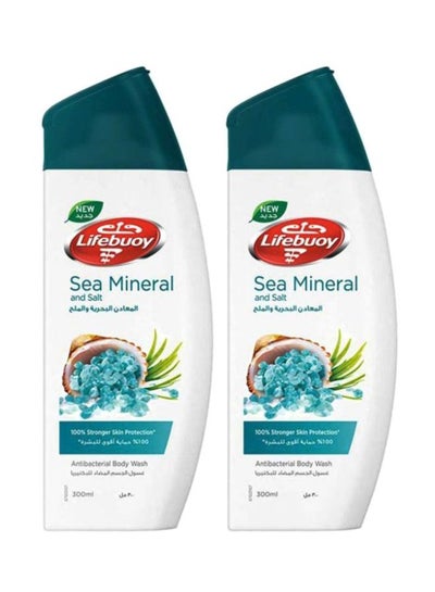 Buy Pack Of 2 Sea Mineral And Salt Antibacterial Body Wash 300ml in UAE