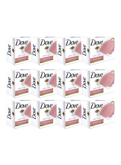 Buy 12-Piece Beauty Cream Pink Rosa Bar Soap Set 12x135g in UAE