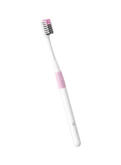 Buy Deep Clean Massage Bass Tooth Brush White/Pink/Grey 18.5x1.71x1.13cm in UAE