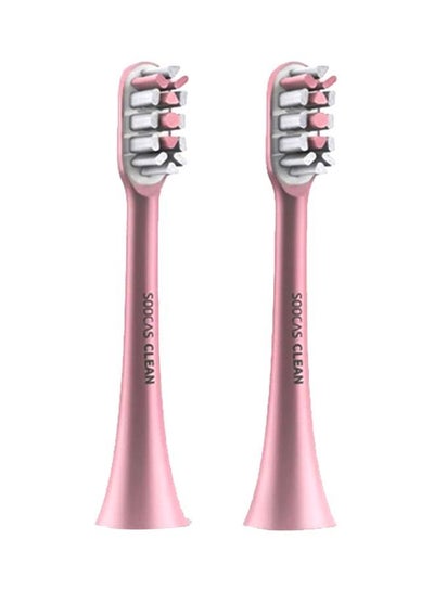 Buy 2-Piece Electric Toothbrush Head Set Pink in Saudi Arabia