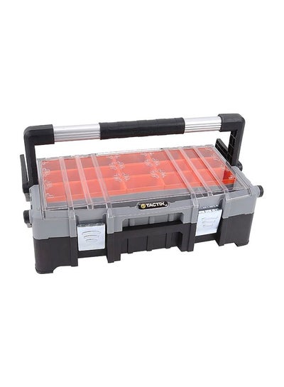 Buy Plastic Cantilever Tool Box TTX-320300 Grey/Black 16x57x30.5cm in Saudi Arabia