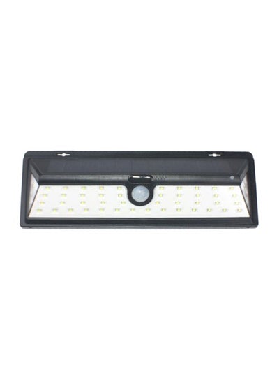 Buy 54 LED 8W Solar Powered Energy Wall Lamp Black 28x10x5cm in Saudi Arabia