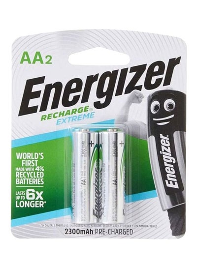 2-Piece AA Recharge Extreme Battery Set Silver/Green price in Saudi ...