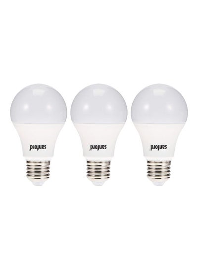 Buy 3-Piece LED Bulb Set White 17x11x10cm in Saudi Arabia