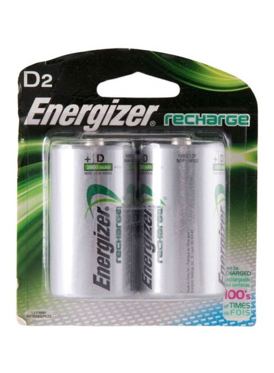 اشتري Pack Of 2 D2 Recharge Battery Silver في الامارات