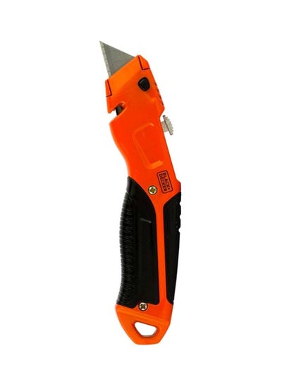 Buy Retractable Utility Knife Orange/Black/Silver 18mm in UAE