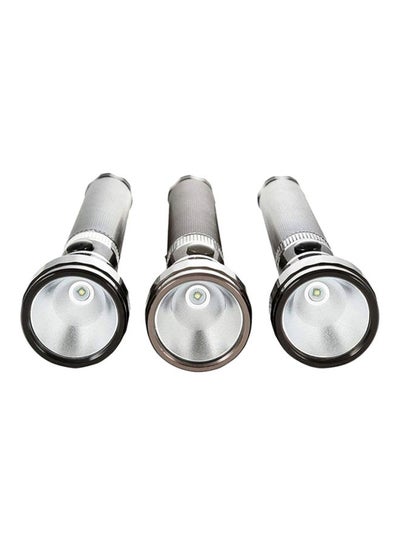 Buy 3-Piece Rechargeable LED Search Light Black/Brown/White in Saudi Arabia