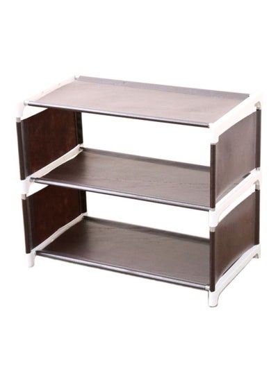 اشتري 3-Layer Cloth Shoe Rack بني 41x21x36 سنتيمتر في الامارات