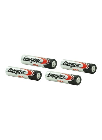 Buy 4-Piece Max AAA Alkaline Battery Silver/Black/Red in UAE