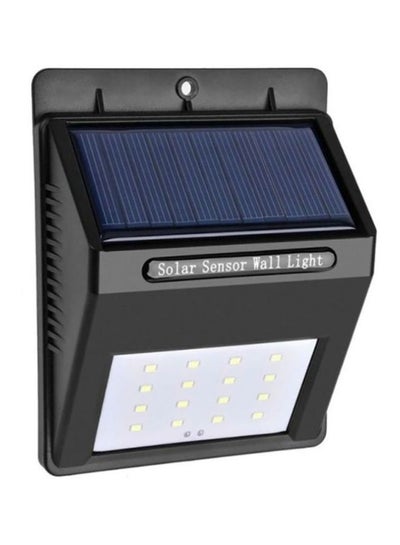 Buy 16 LED Solar Motion Sensor Wall Light White 6x20cm in Saudi Arabia