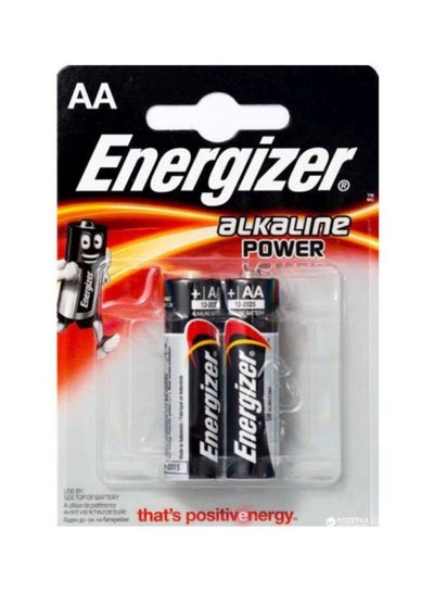 Buy Pack Of 2 Max Aa Alkaline Battery Black/Silver in UAE