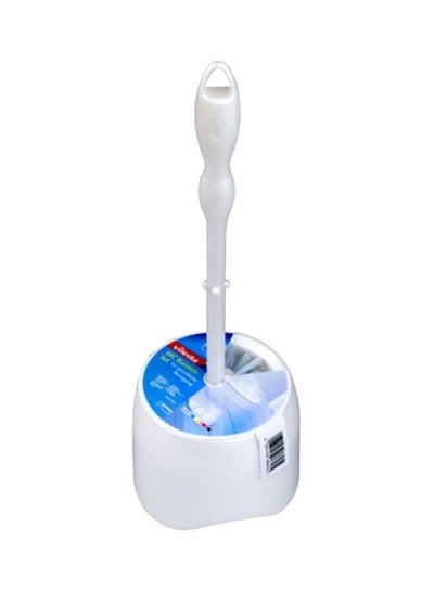 Buy Eco Toilet Brush and Holder Set White 40x15x13cm in Saudi Arabia