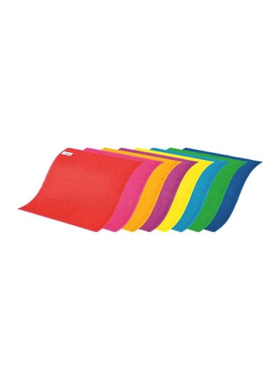 Buy 8-Piece All Purpose Cleaning Cloth Set Multicolour in Saudi Arabia