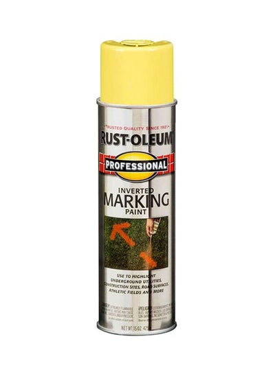 Buy Professional Inverted Marking Paint Spray (425 g, Yellow) Yellow 425grams in UAE