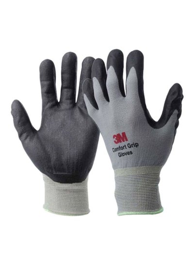 Buy Pair Of Comfort Grip Working Gloves Grey/Black in UAE