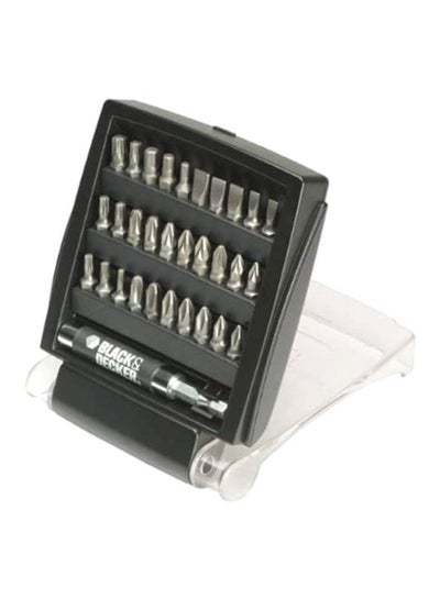 Buy 31-Piece Screwdriver Bits Set And Magnetic Bit Holder For Screwdriving A7122-XJ Black/Silver in UAE