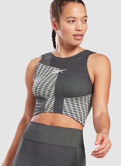 Buy Seamless Crop Top Grey/White in Egypt
