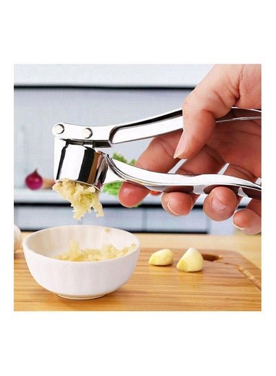 Buy Garlic Press Gadget Silver 15.5x3x4.5cm in Saudi Arabia