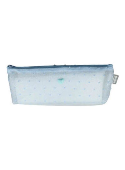 Buy Semi Transparent  Pencil Case One Zipper Light Blue in Egypt