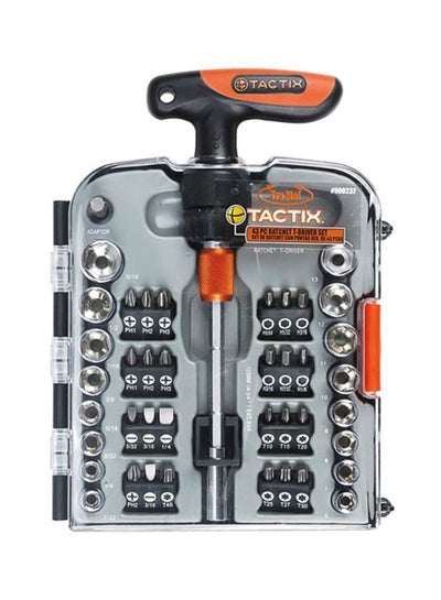 900237 TACTIX 43-piece Bit Set & Ratchet T-Handle Driver 