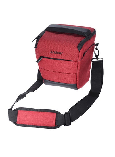 Buy Camera Shoulder Bag For Canon/Nikon/Sony/Fujifilm/Olympus/Panasonic Red/Black in UAE