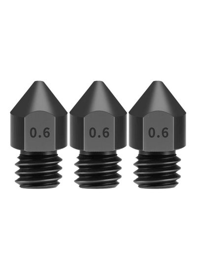 Buy 3-Piece 3D Printer Filament Nozzle Set Black in Saudi Arabia