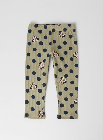 Buy Kids Polka Dot Print Leggings Silver Sage in Saudi Arabia