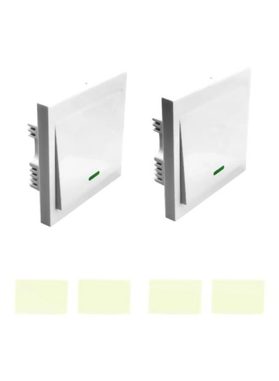 Buy 2-Piece Wireless Remote Control Switch White/Green in UAE