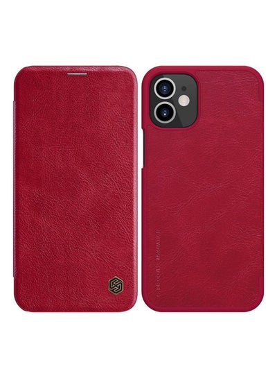 Buy Qin Flip Leather Case For Apple iPhone 12 Mini Red in Egypt