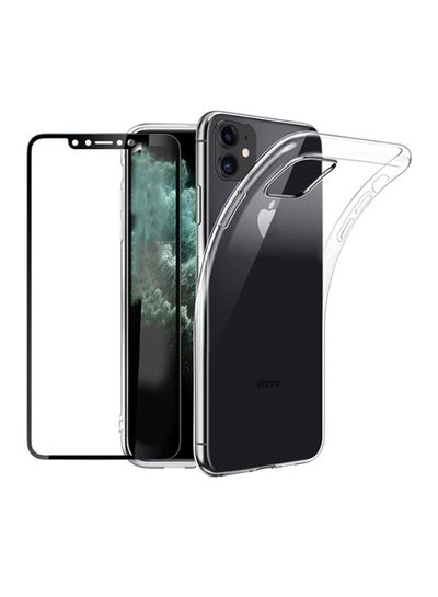 Buy Protective Case Cover With 3D Screen Protector For Apple iPhone 11 Pro Clear in UAE