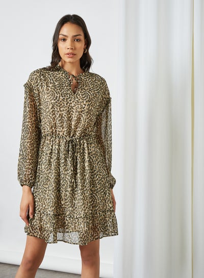 Buy All-Over Print Dress Pumice Stone in UAE
