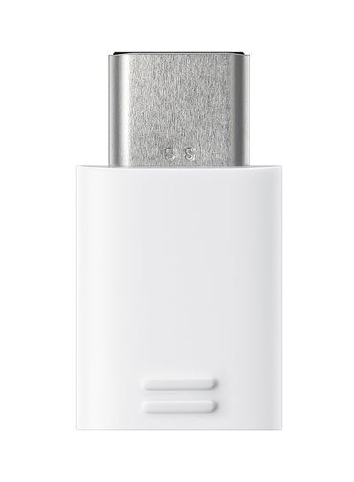 اشتري محول من منفذ مايكرو USB إلى USB Type-C 2.54x1.27x0.64سم أبيض في مصر