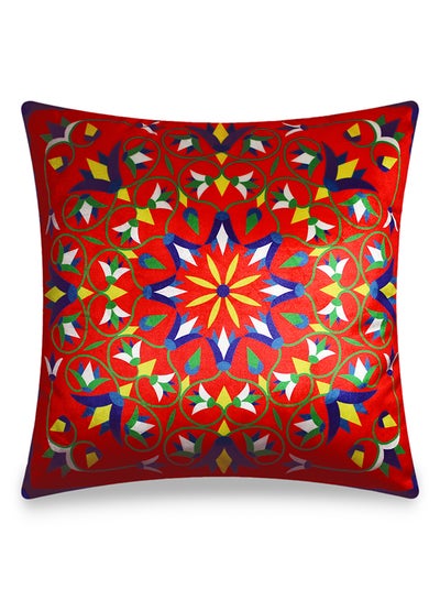 Buy Ramadan Kareem Printed Velvet Cushion Cover Multicolour 45 x 45cm in UAE