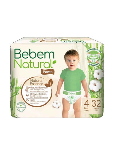 Buy 32-Piece Maxi Natural Pants Diaper Size 4 Twin 9-14 Kg in Egypt