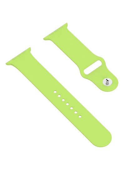 Buy Silicone Sport Replacement Wristband Strap For Apple Watch 42mm Green in UAE