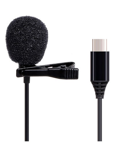 Buy Type-C Lavalier Microphone Black in Saudi Arabia