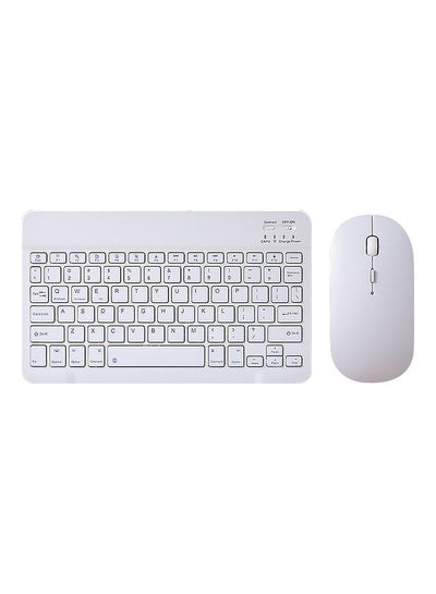 Buy Wireless Keyboard And Mouse Set White in UAE