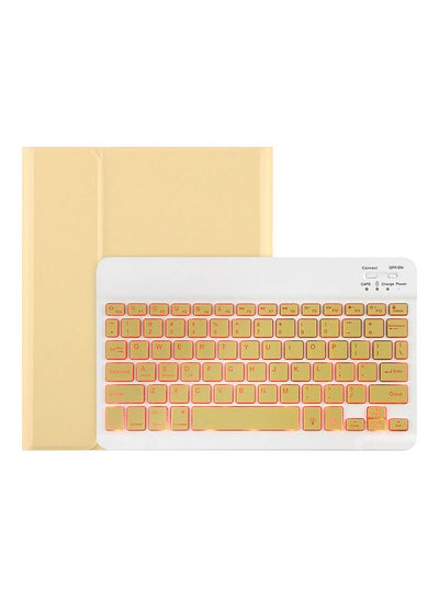 Buy Bluetooth Keyboard With Protective Case Yellow in Saudi Arabia