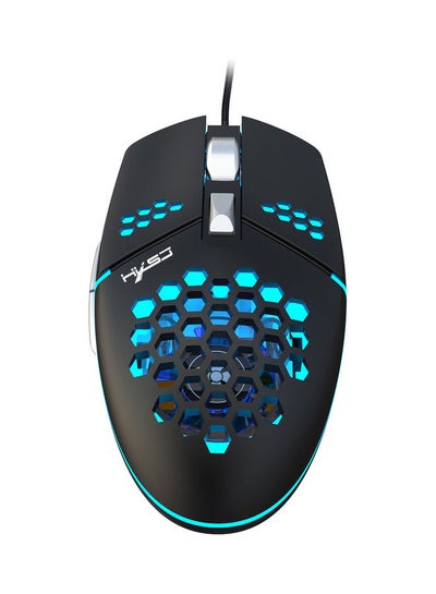 Buy Wired Gaming Mouse 6 Buttons Ergonomic Mouse With Cooling Fan Black/Blue in Saudi Arabia