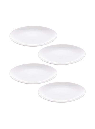 Buy 4-Piece Dinner Plates White 10inch in Saudi Arabia