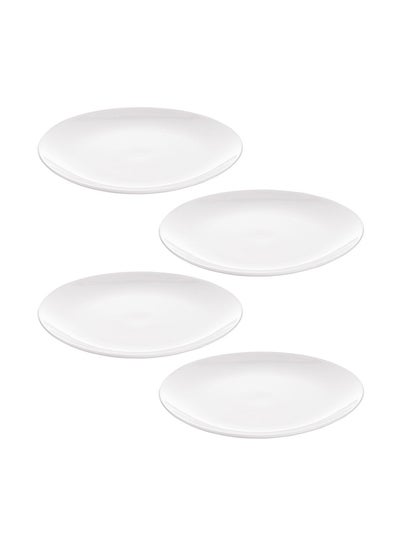 Buy 4-Piece Dinner Plates White 4x12inch in Saudi Arabia