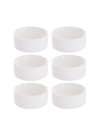 Buy 6-Piece Soup Bowls White 4.25x6inch in Saudi Arabia