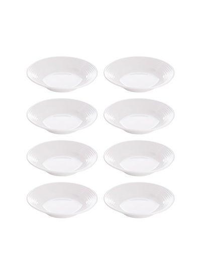 Buy 8-Piece Soup Bowls White 7inch in Saudi Arabia